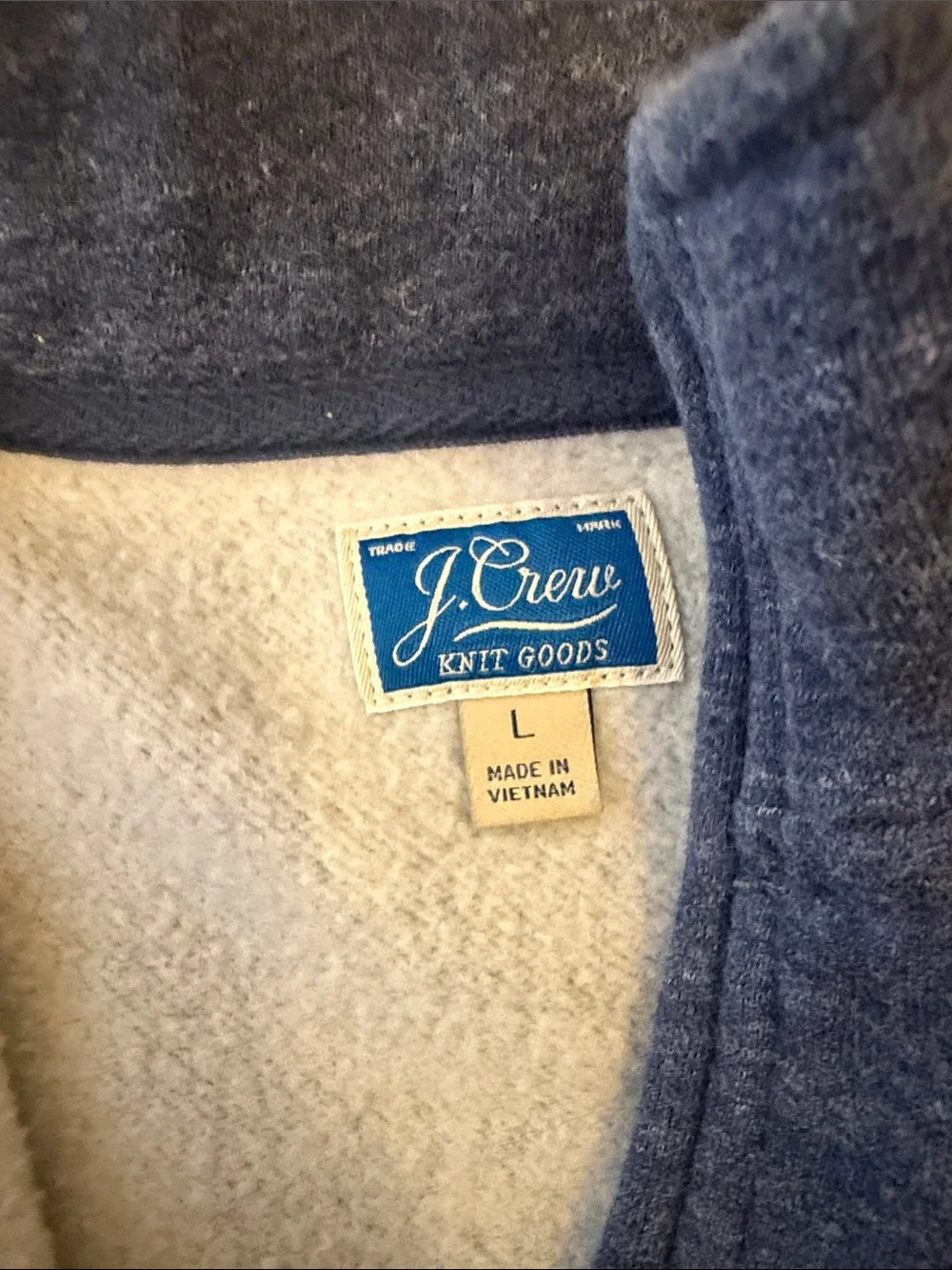 J. Crew Men's Heathered Blue Quarter-Zip
